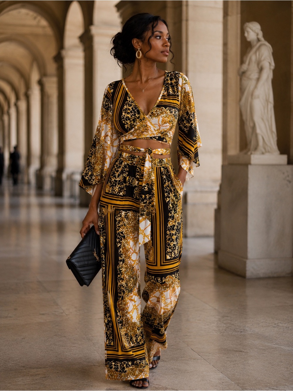 New Stylewise matching 2 pcs set Versace vibes!